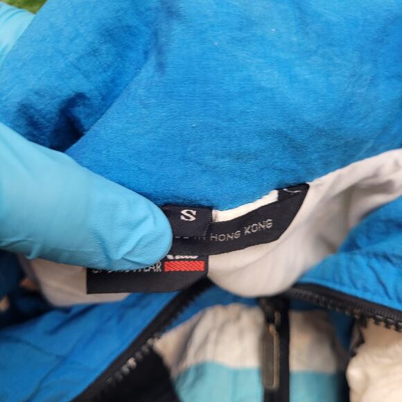 Vintage 80s HEAD Windbreaker Jacket Mens S/M Boxy Fit Neon Cropped Boxy - Picture 8 of 8